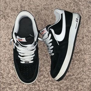 Suede Black and White Air Force 1’s